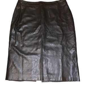 Zara Woman Y2K Black Faux Leather Skirt Size 10